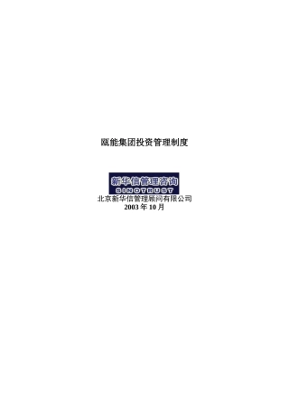 某集团投资管理制度(doc 34页)