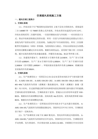 空调通风系统施工方案培训资料