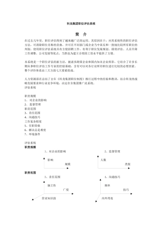 科龙集团职位评估系统