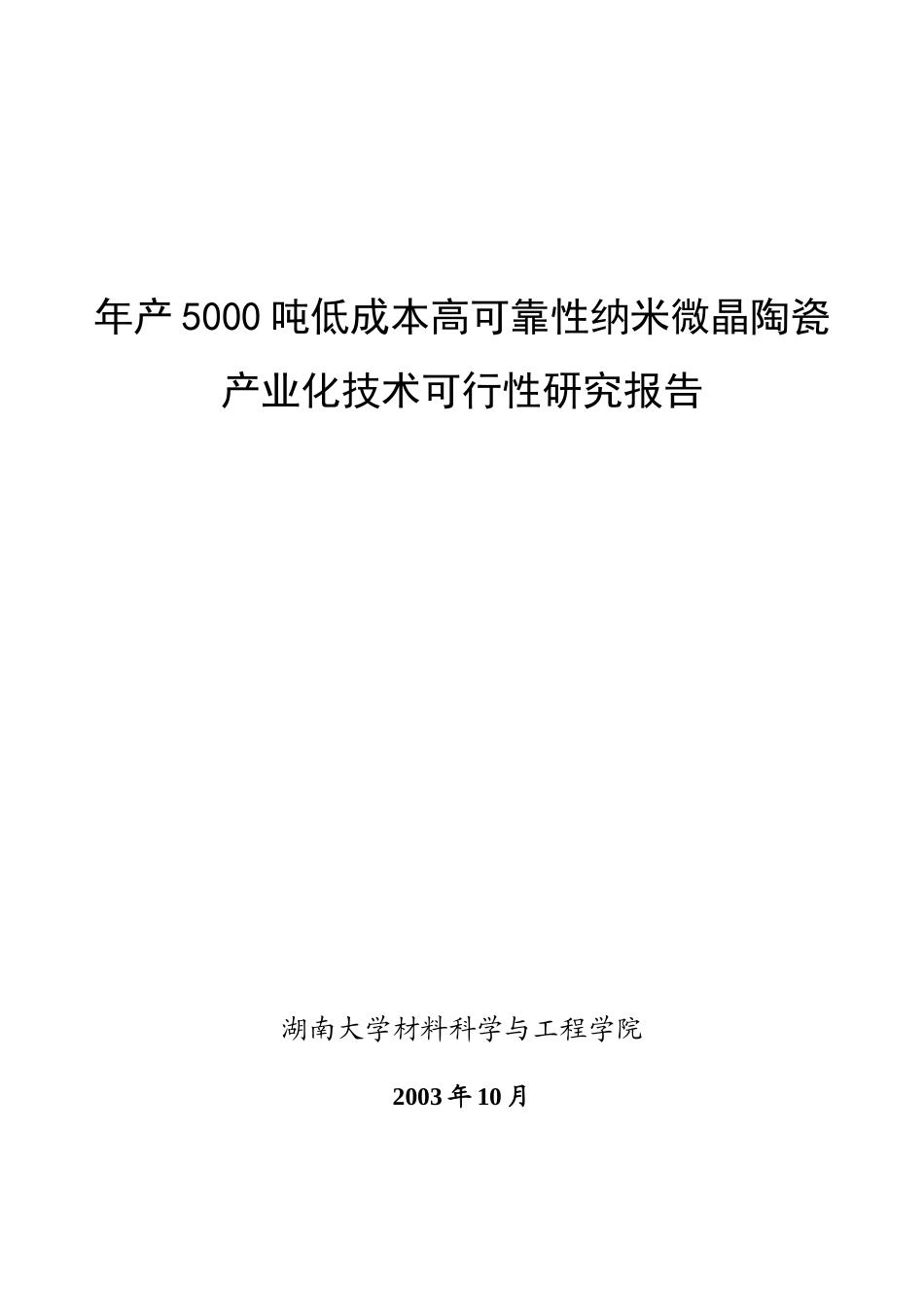 湖南大学项目可行性研究一(1)_第1页