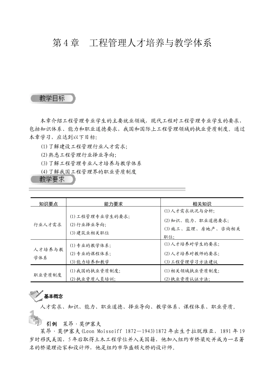 第4章工程管理人才培养与教学体系_第1页