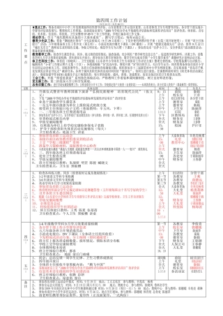 第四周工作计划