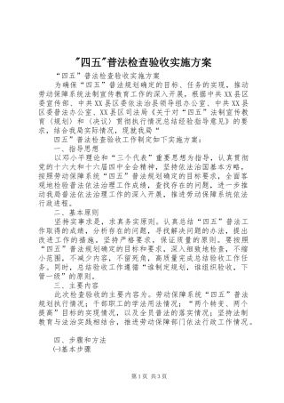 -四五-普法检查验收方案 