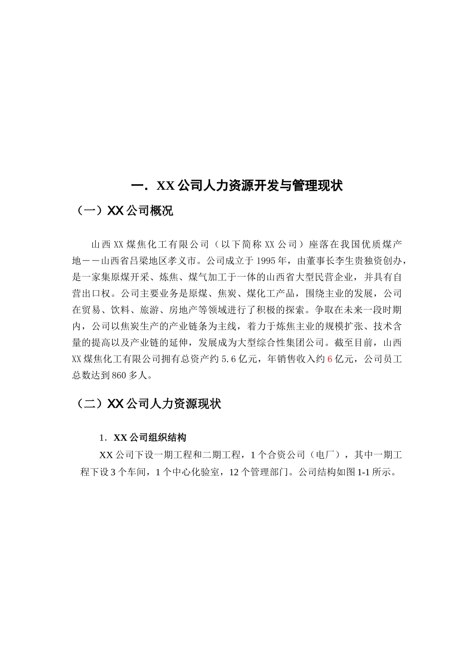 ZZ煤焦化工有限公司人力资源规划()_第2页