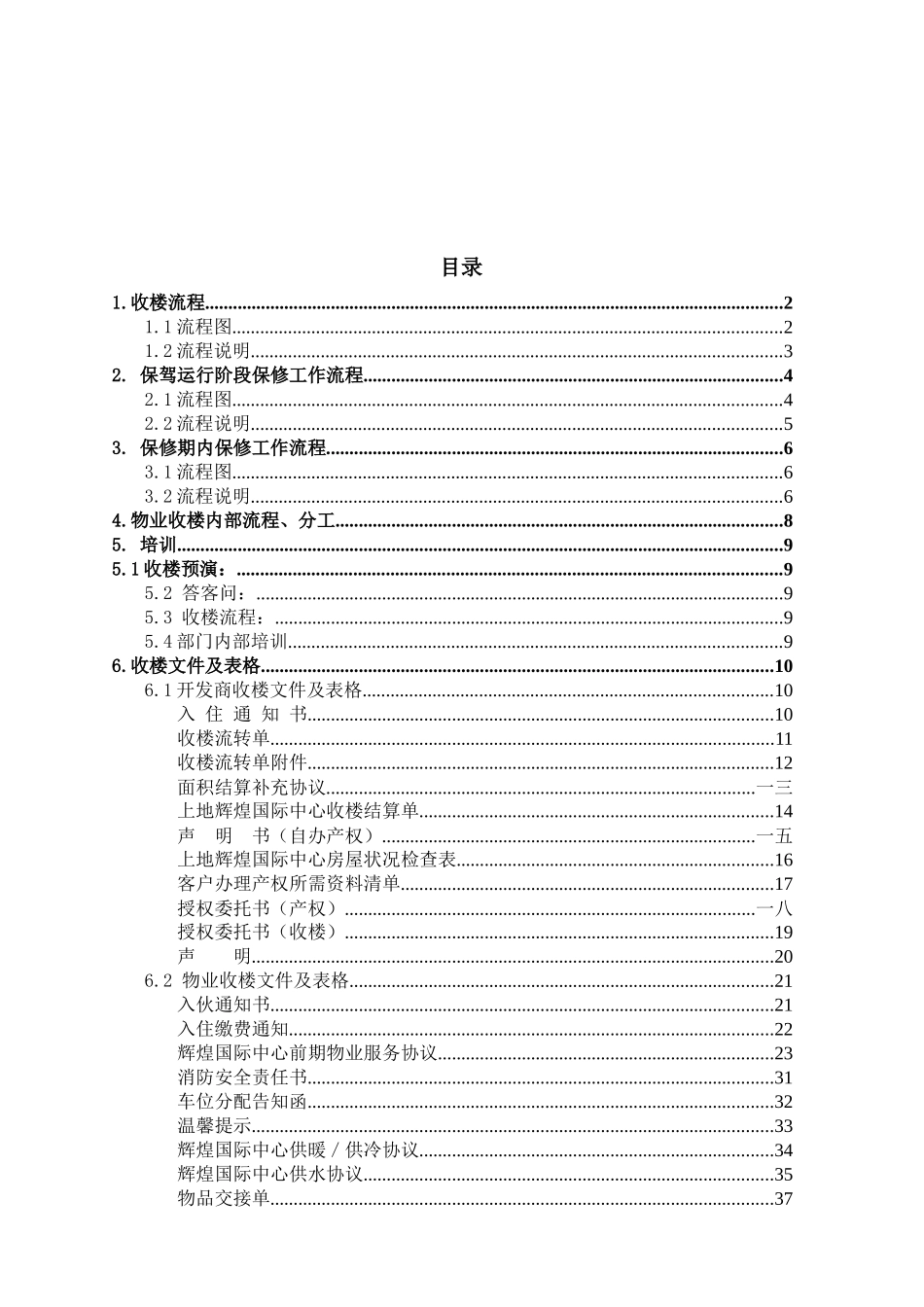 北京某物业收楼工作手册_第1页