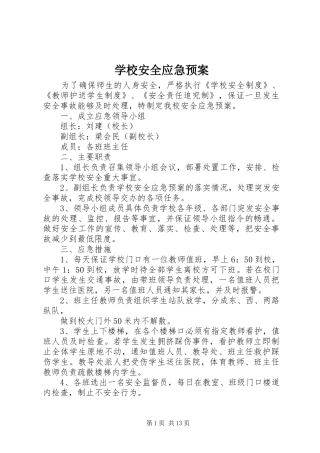 学校安全应急处置预案 (21)