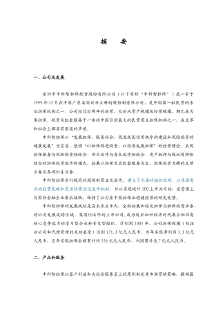 深圳市中科智担保投资股份有限公司商业计划书