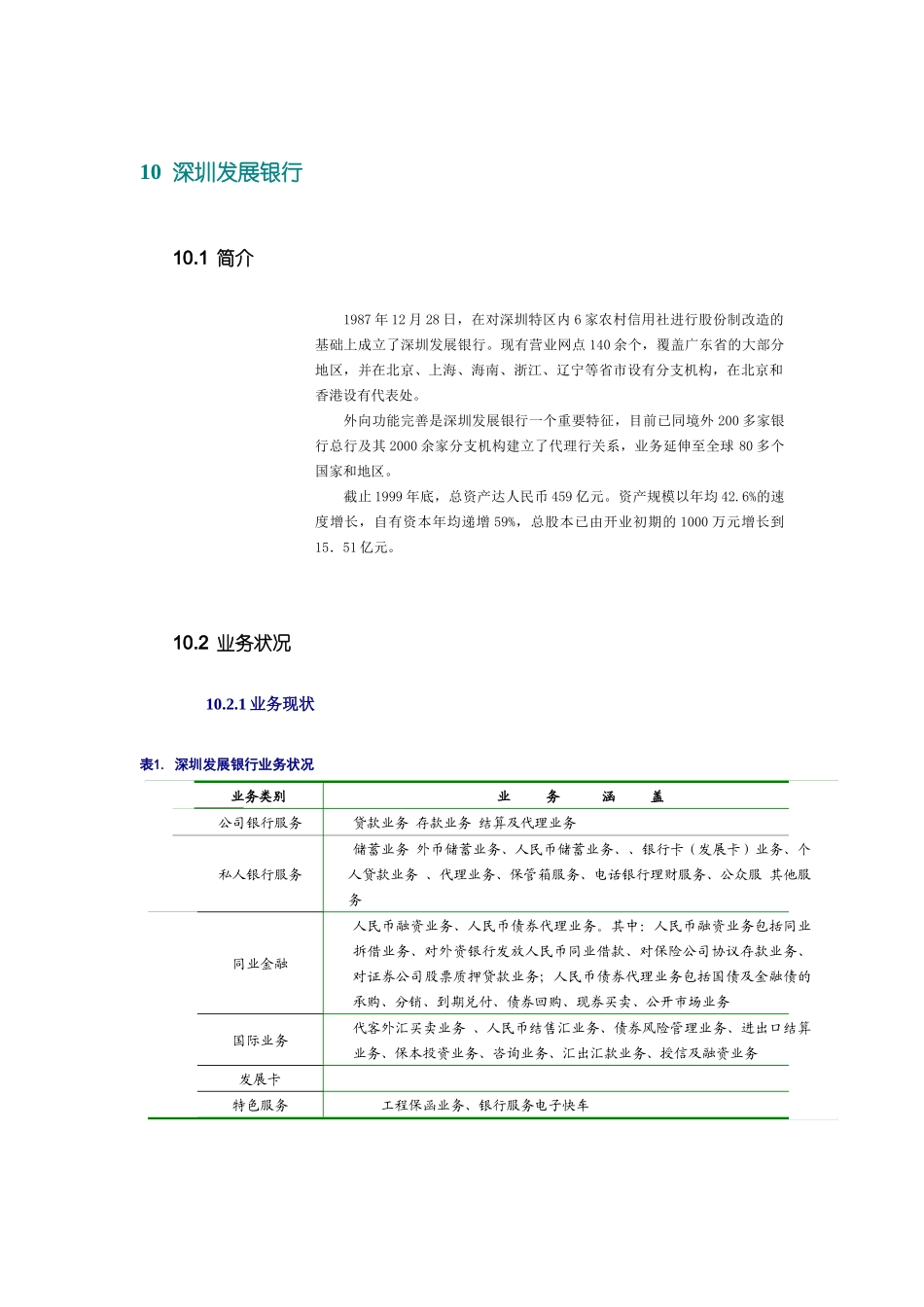 深圳发展银行介绍_第1页
