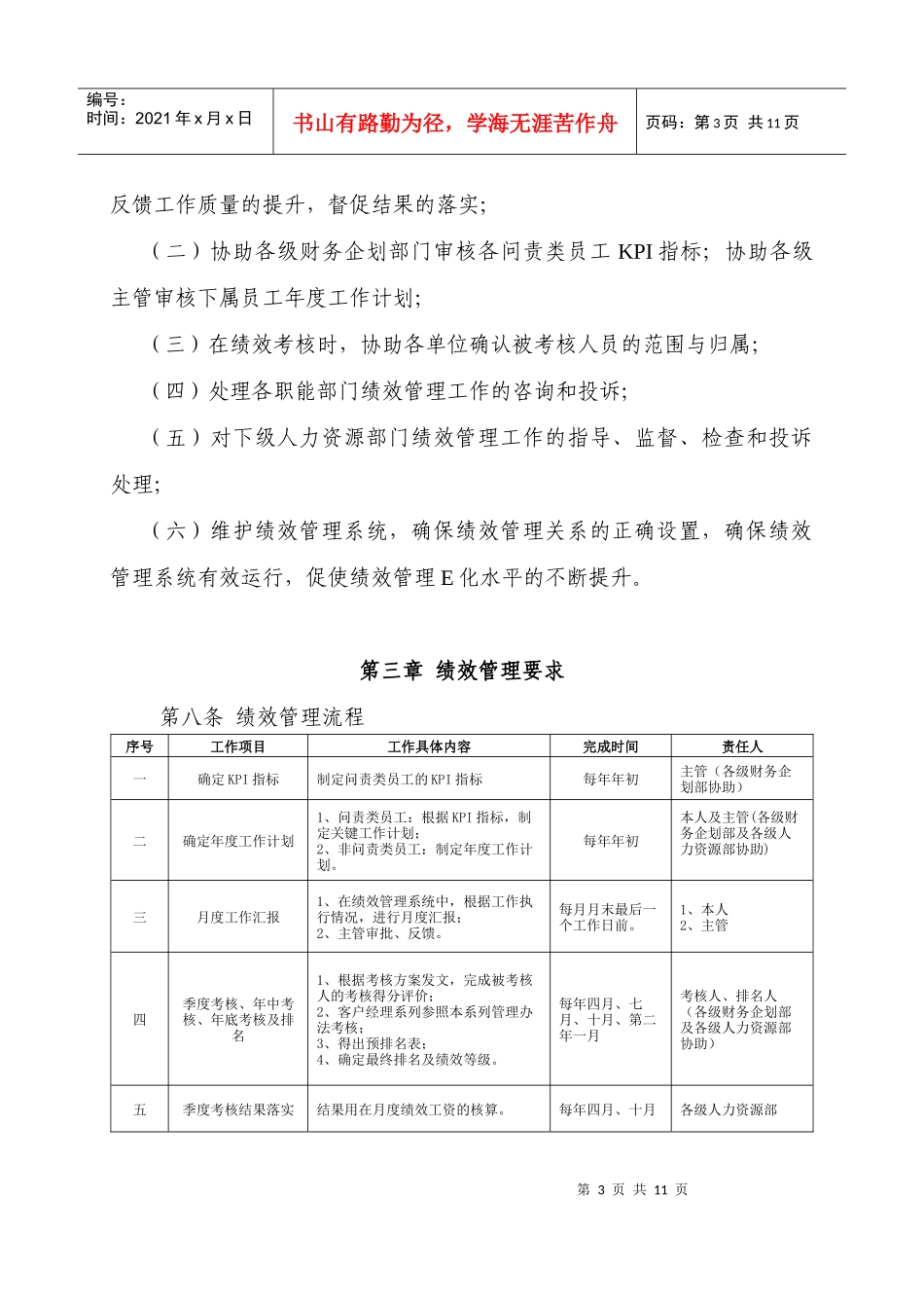 深圳平安银行绩效管理制度_第3页