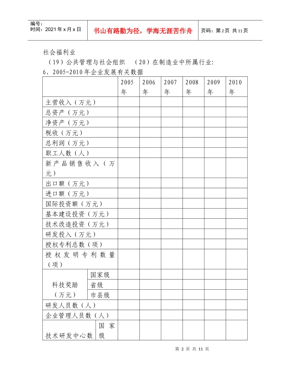 浙江省创新型企业发展情况调查问卷_第2页