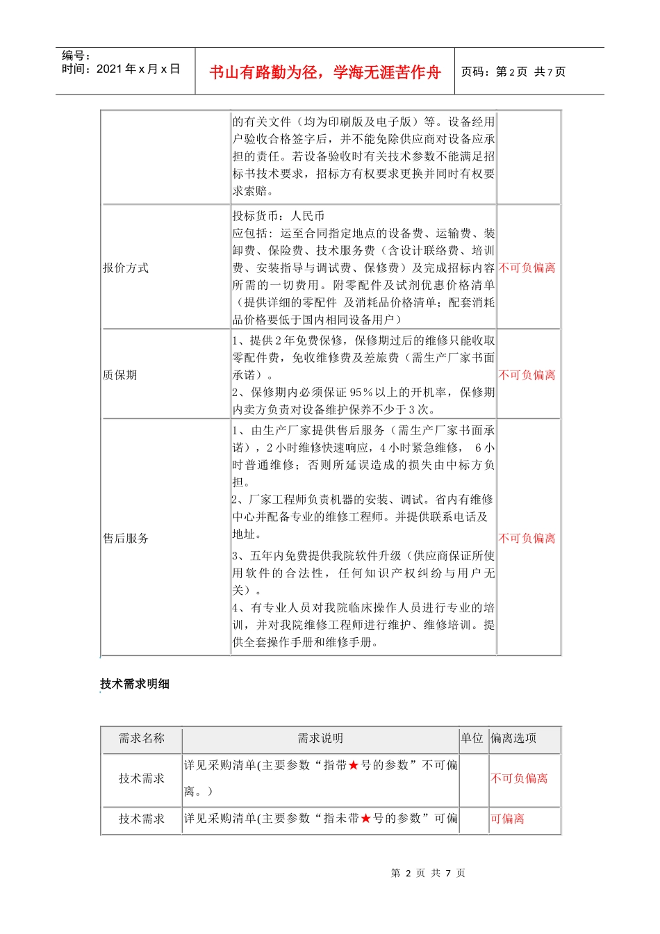 深圳市第二人民医院病床采购需求指标明细_第2页