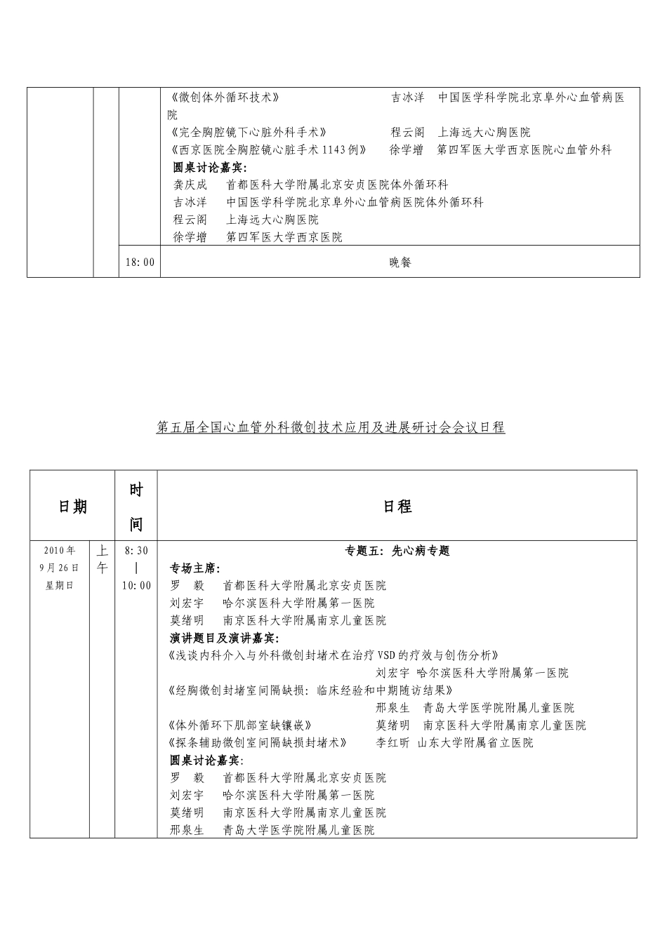 第五届全国心血管外科微创技术应用及进展研讨会会议日程_第3页