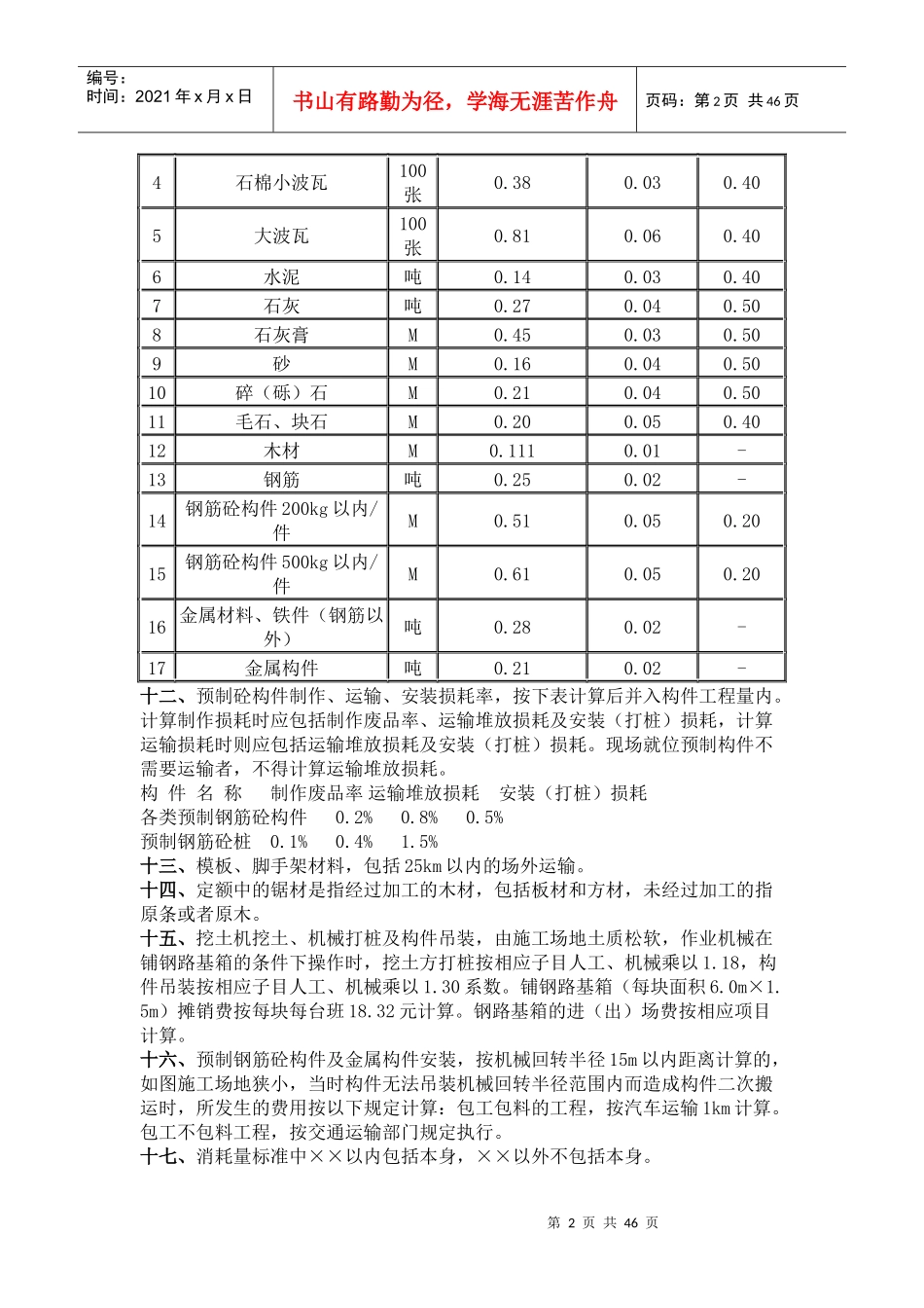 湖南06建筑工程定额_第2页