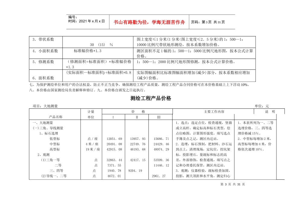 测绘工程产品价格介绍_第3页