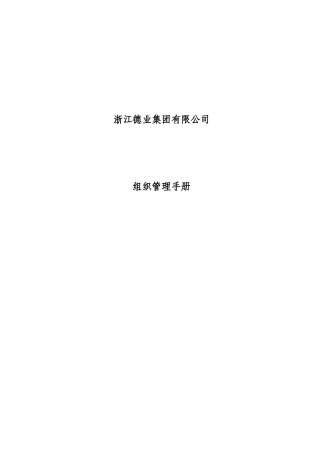 浙江德业集团组织管理手册--haventan