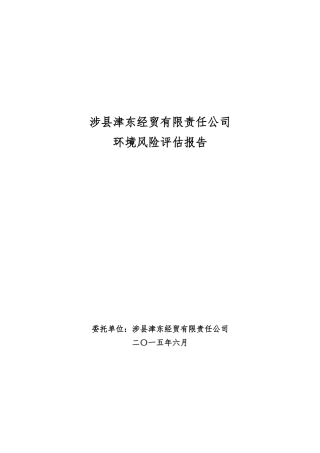 涉县津东经贸有限责任公司风险评估(1)(1)