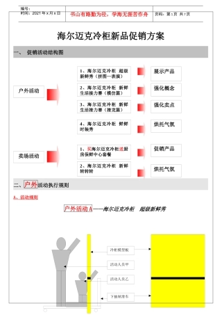 海尔迈克冷柜新品促销方案