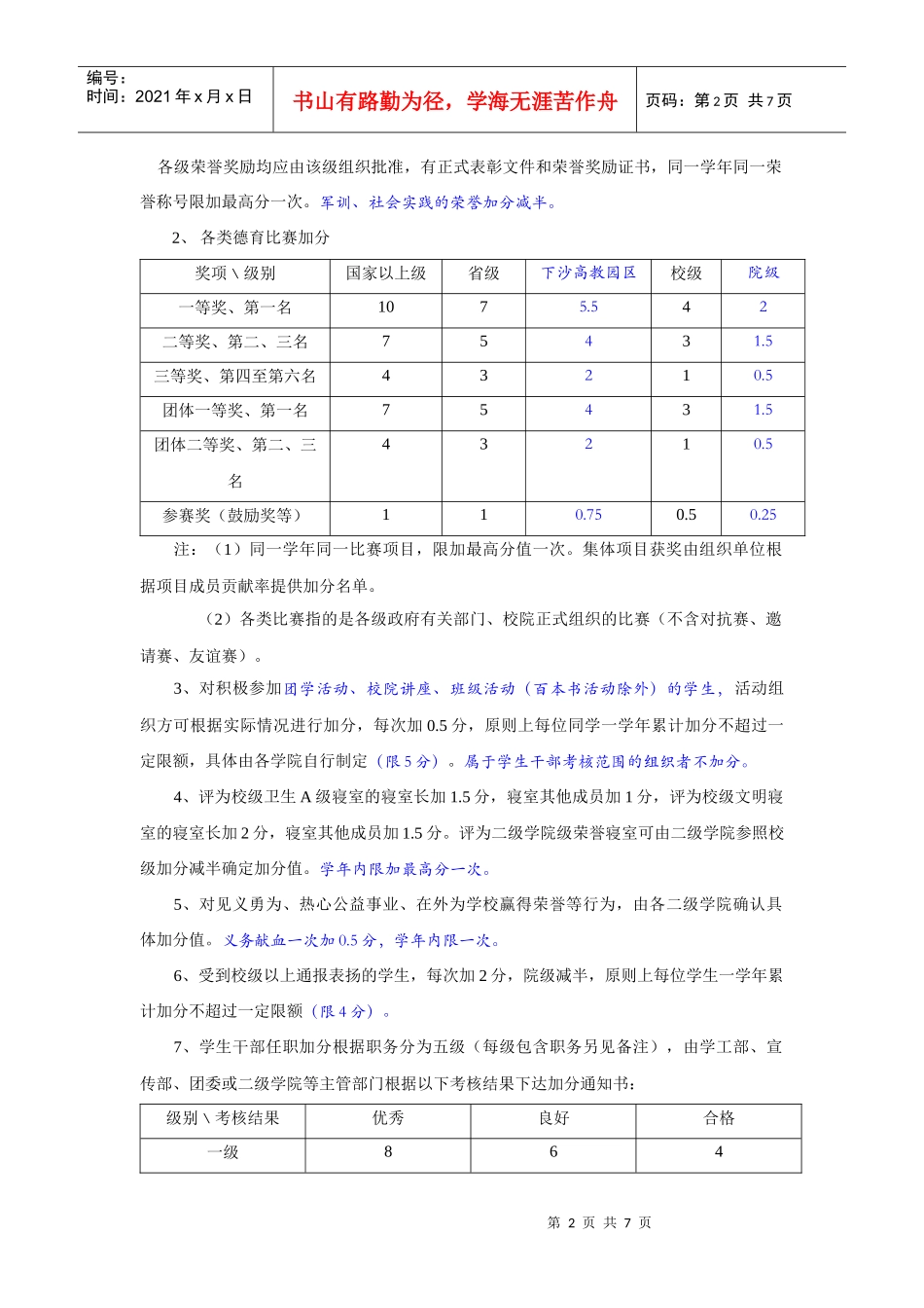 浙江财经学院本科学生综合测评制度_第2页