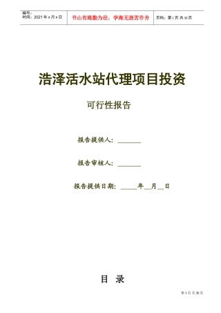 浩泽运营方案(DOC31页)