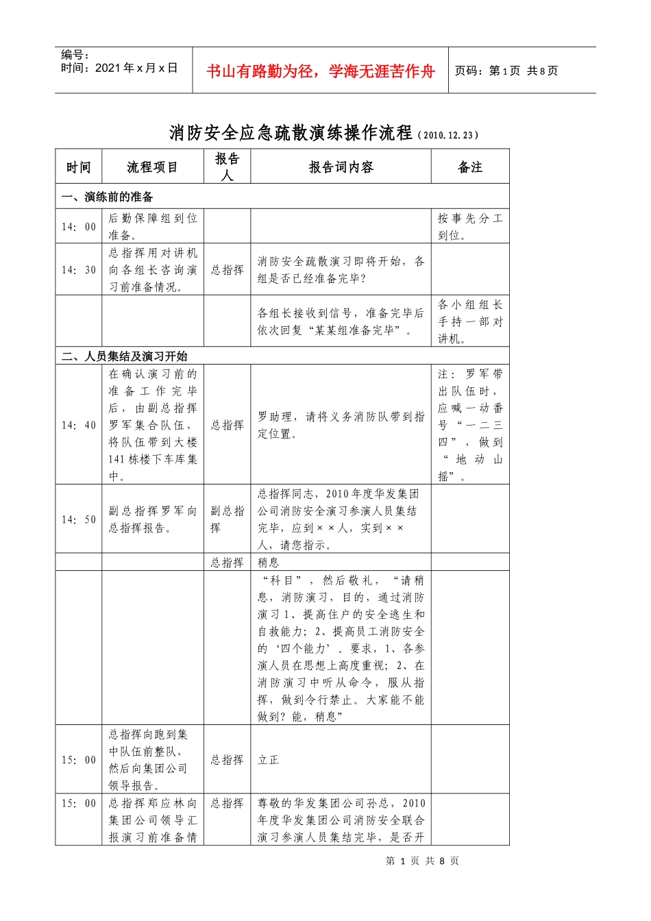 消防安全应急疏散演练操作流程3_第1页