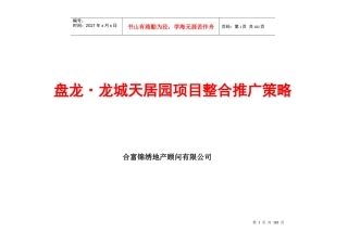 湖南武汉盘龙龙城天居园项目整合推广策略