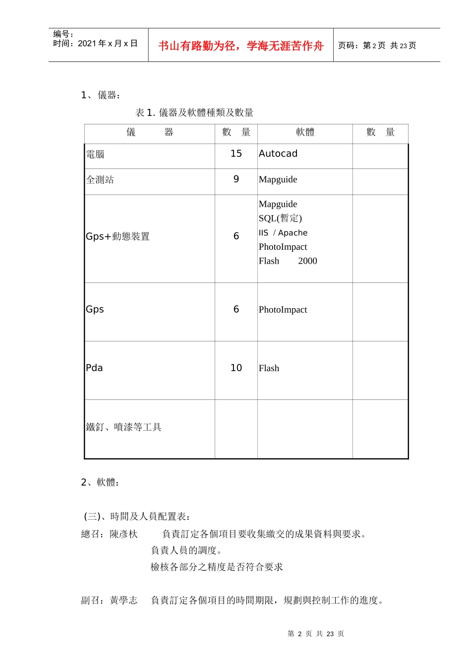 测量系95级总实习企划书_第2页