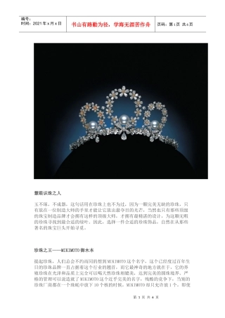 温软之芒——珍珠的时间之旅