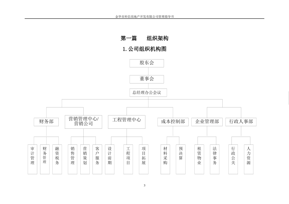 浙江金华市科信房地产开发有限公司管理制度指导书_89页_第3页