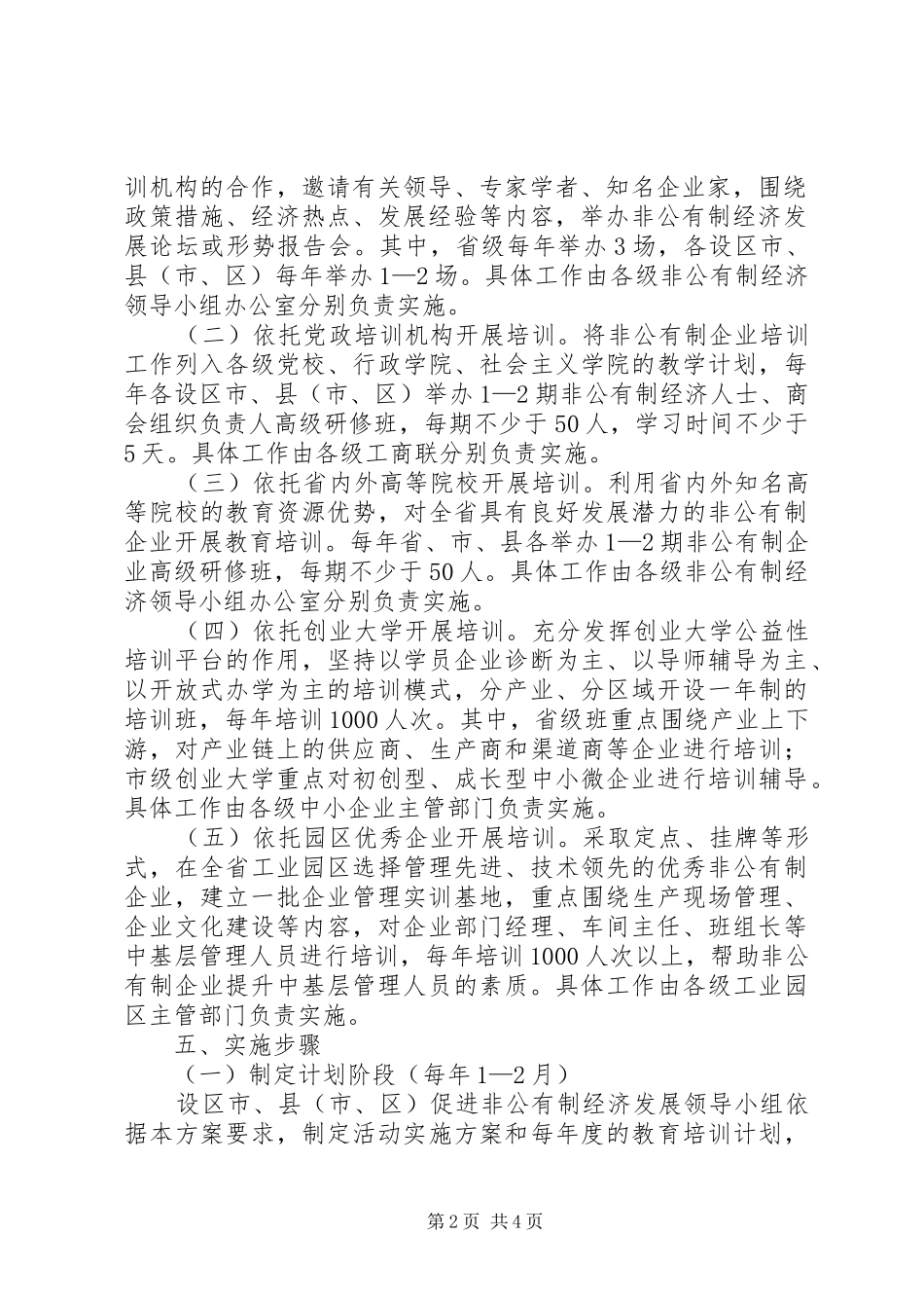 万企培训活动工作方案_第2页