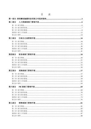 深圳摩拓触摸科技有限公司部门管理手册