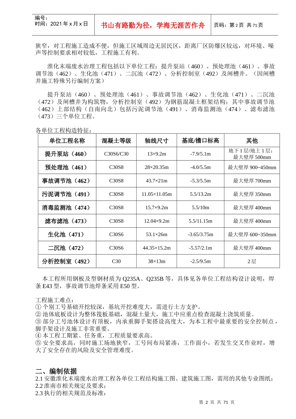 淮化末端废水治理项目施工组织设计_第2页