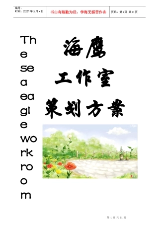 海鹰工作室策划方案宣传版