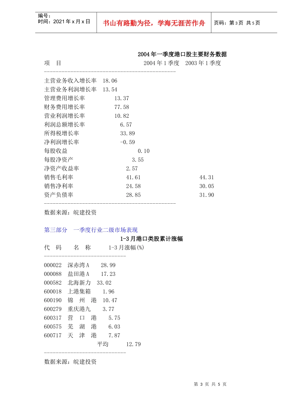 港口行业分析报告(doc 5页)_第3页