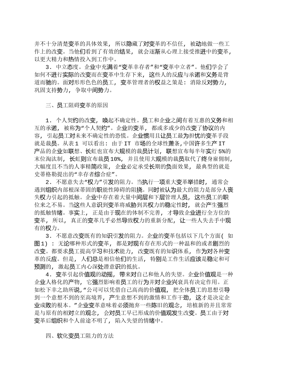 【精品文档-管理学】软化企业变革过程中员工的阻力_人力资源管_第2页