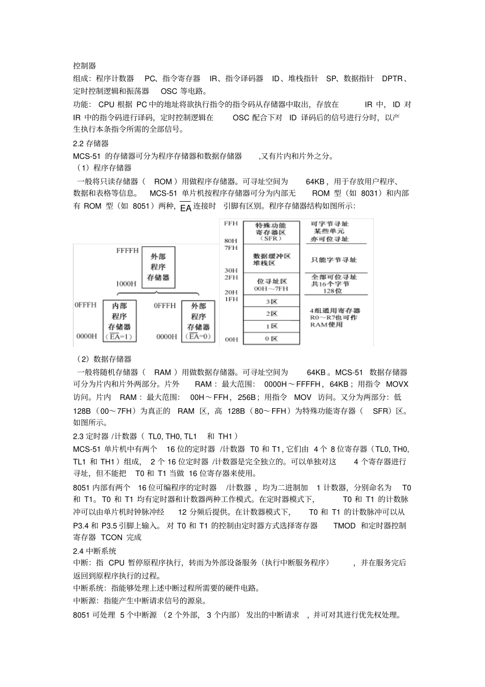 (完整版)单片机原理及应用期末考试必考知识点重点总结,推荐文档_第2页