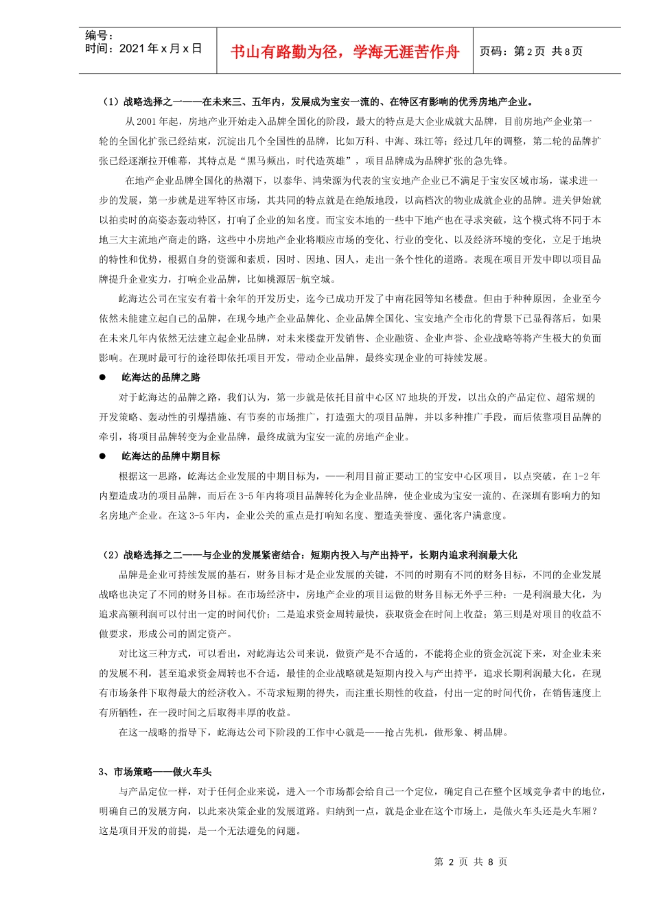 深圳某公司发展战略_第2页