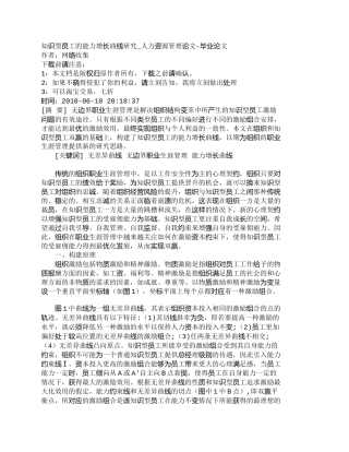 【精品文档-管理学】知识型员工的能力增长曲线研究_人力资源管
