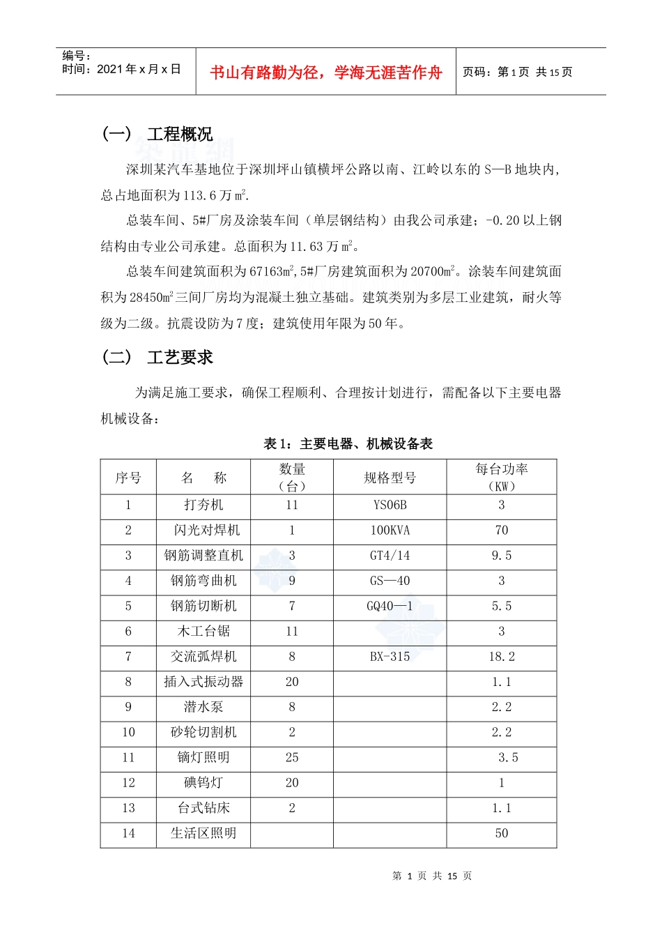 深圳某厂房施工用电方案_secret_第2页