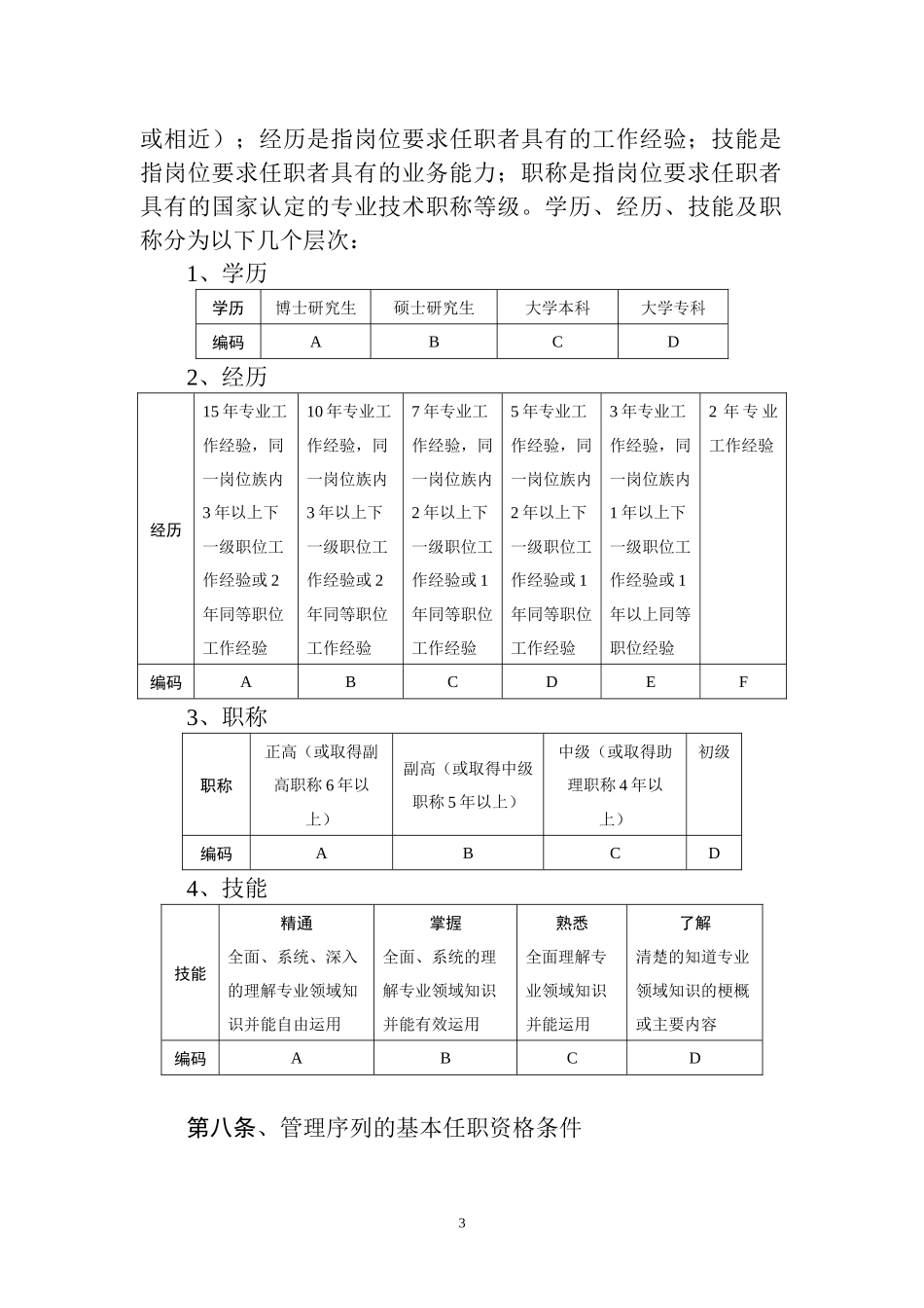 深圳国企岗位管理办法(试行 )_第3页
