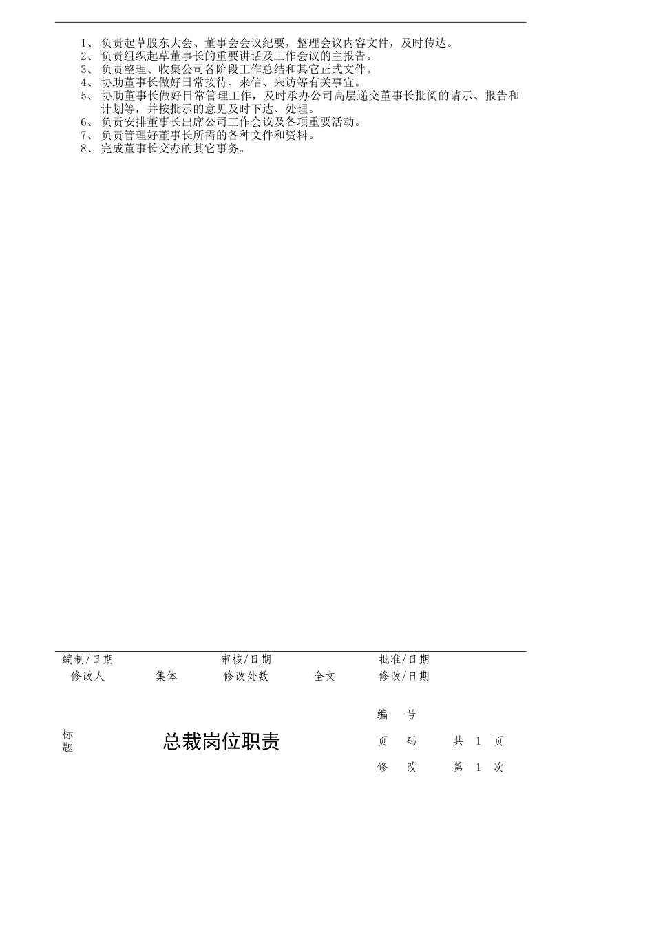 某公司岗位职责说明书页）_第2页