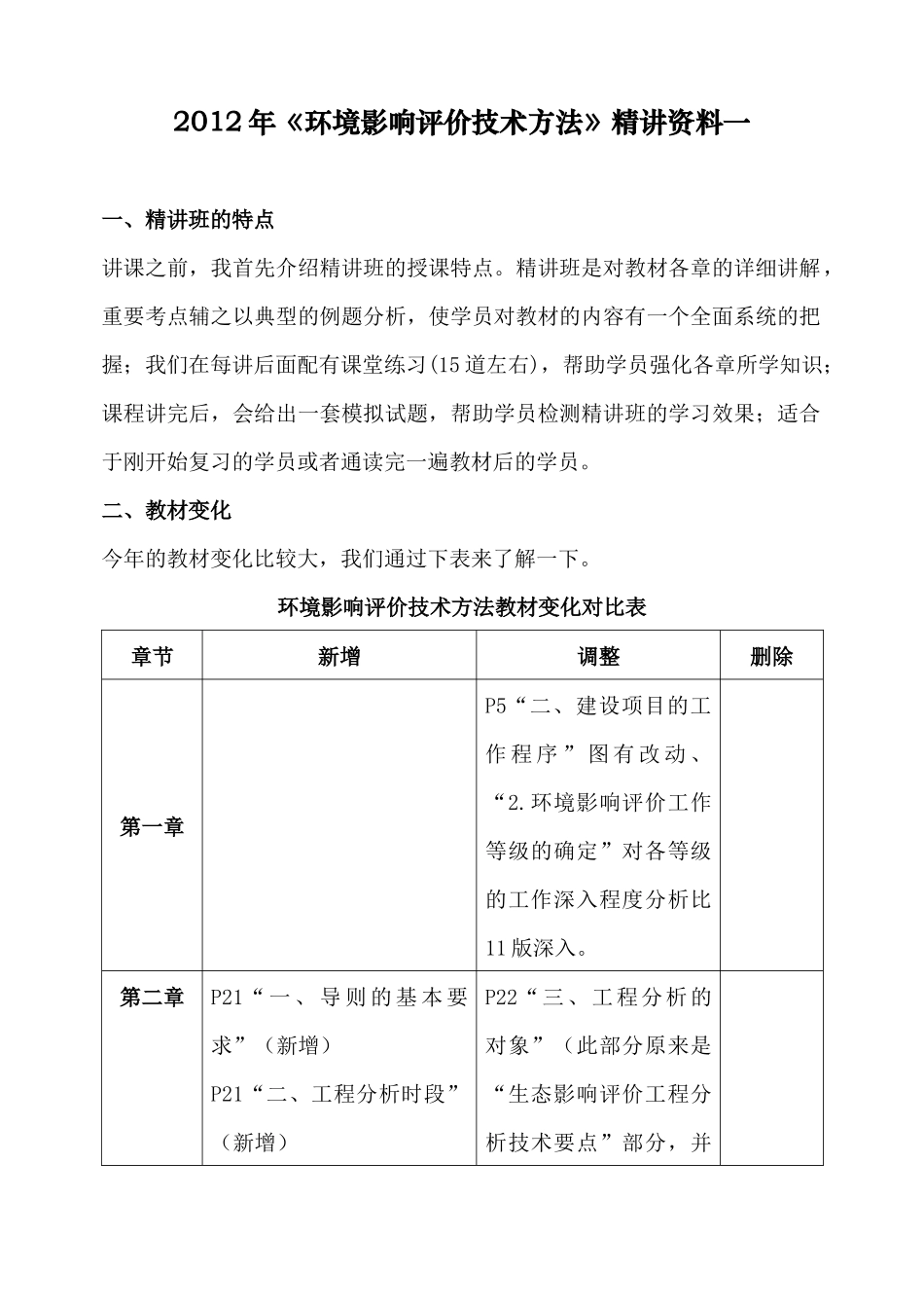 XXXX环境影响评价技术方法精讲资料一_第1页