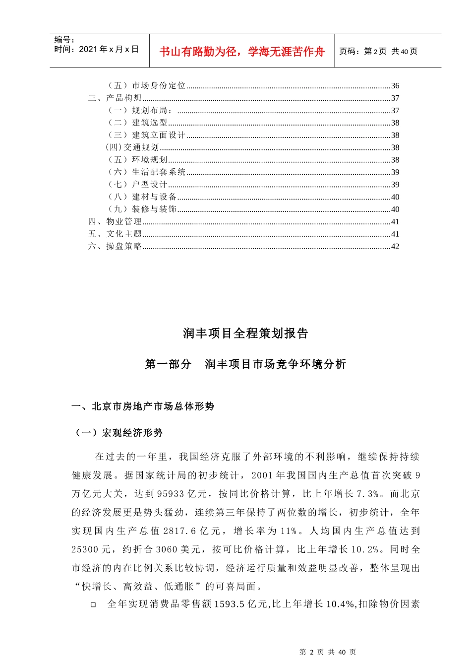 润丰项目全程策划报告_第2页