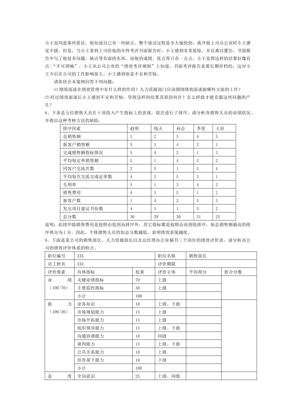 《绩效管理》练习题_第3页