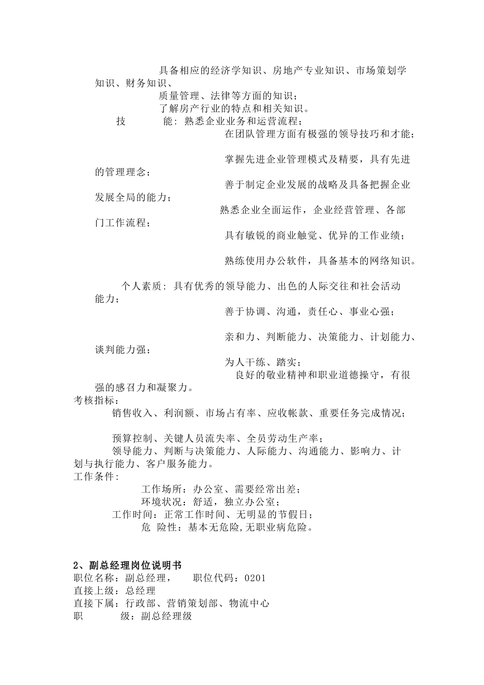 岗位说明书范文_第2页