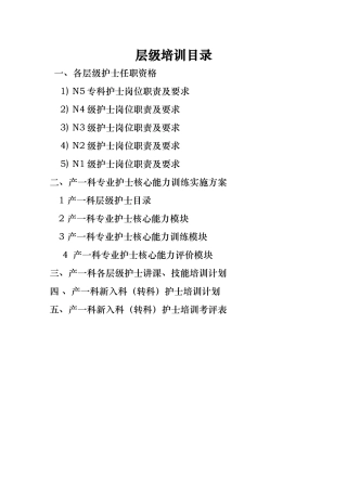 病房专业护士核心能力培训方案