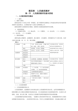 第四章：人员素质测评