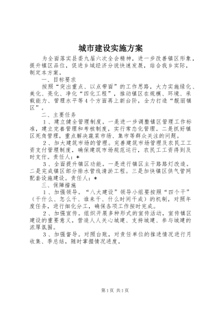 城市建设方案 