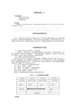 领导风格培训讲义