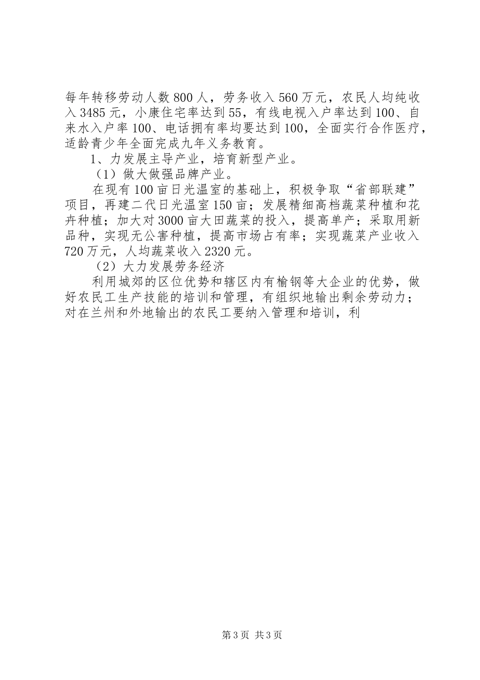 某村新农村建设方案 _第3页
