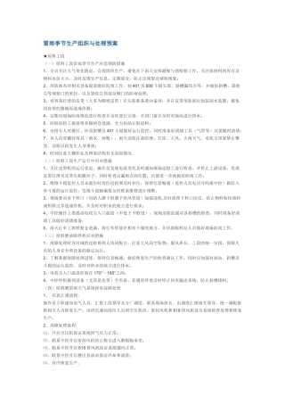 雷雨季节生产组织与处理预案